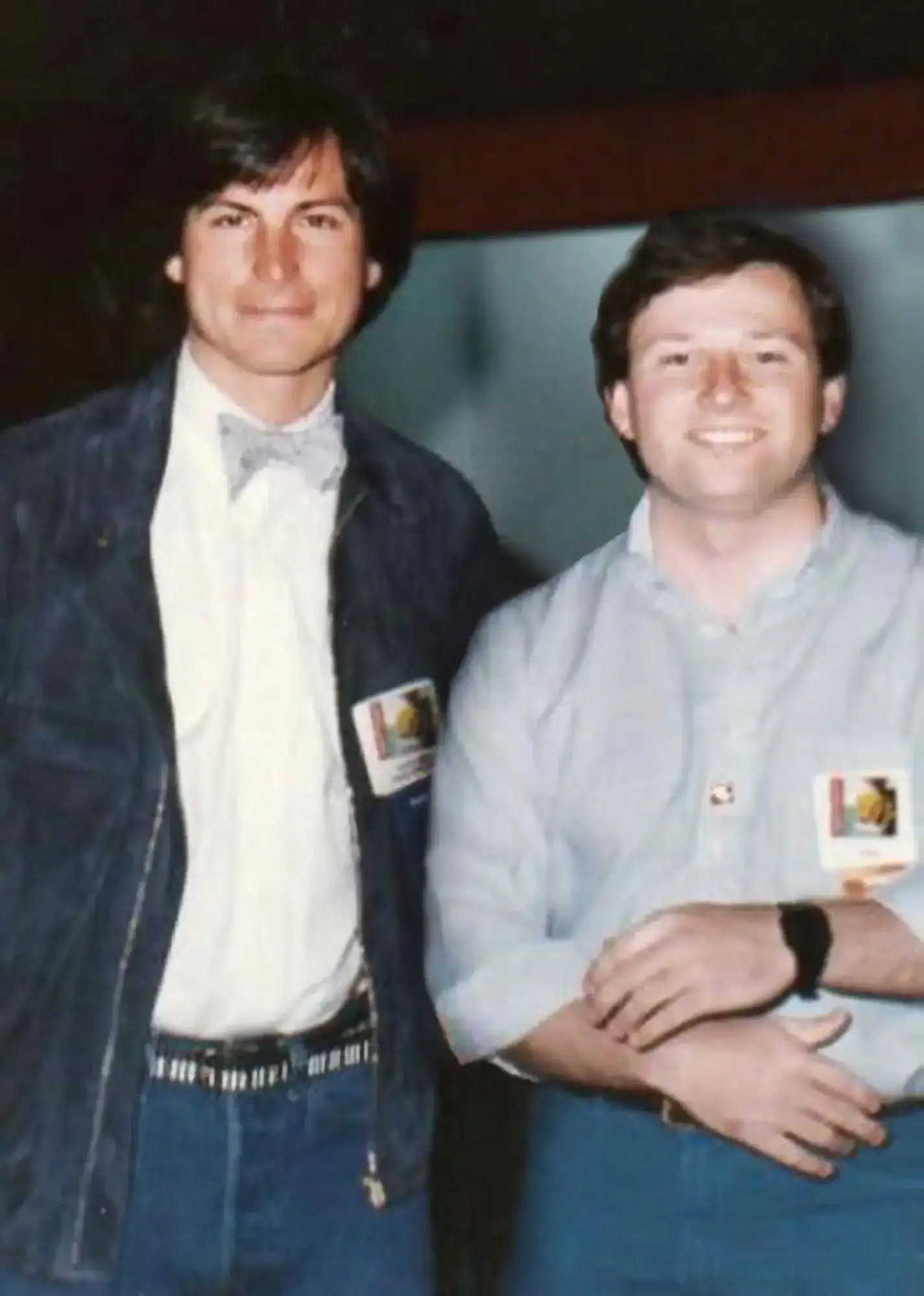 Steve jobs with wendell brown in january 1984, at the launch of brown's hippo c software for macintosh