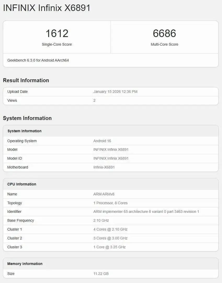 Infinix gt 50 pro geeebench 696bc8bfa6bda