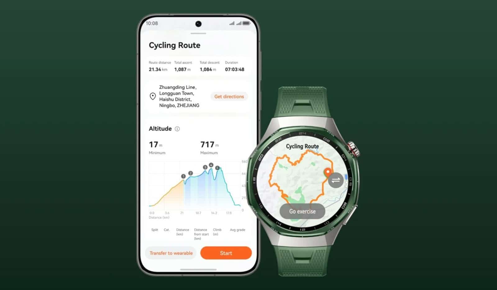 HUAWEI WATCH GT 7 กับแอปแสดงเส้นทางปั่นจักรยาน Climb Planning