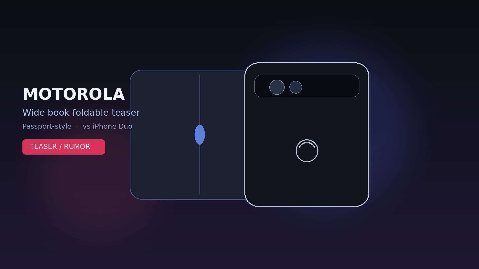 ทีเซอร์โฟลเดเบิล Motorola สัดส่วนสั้นกว้างแบบพาสปอร์ต