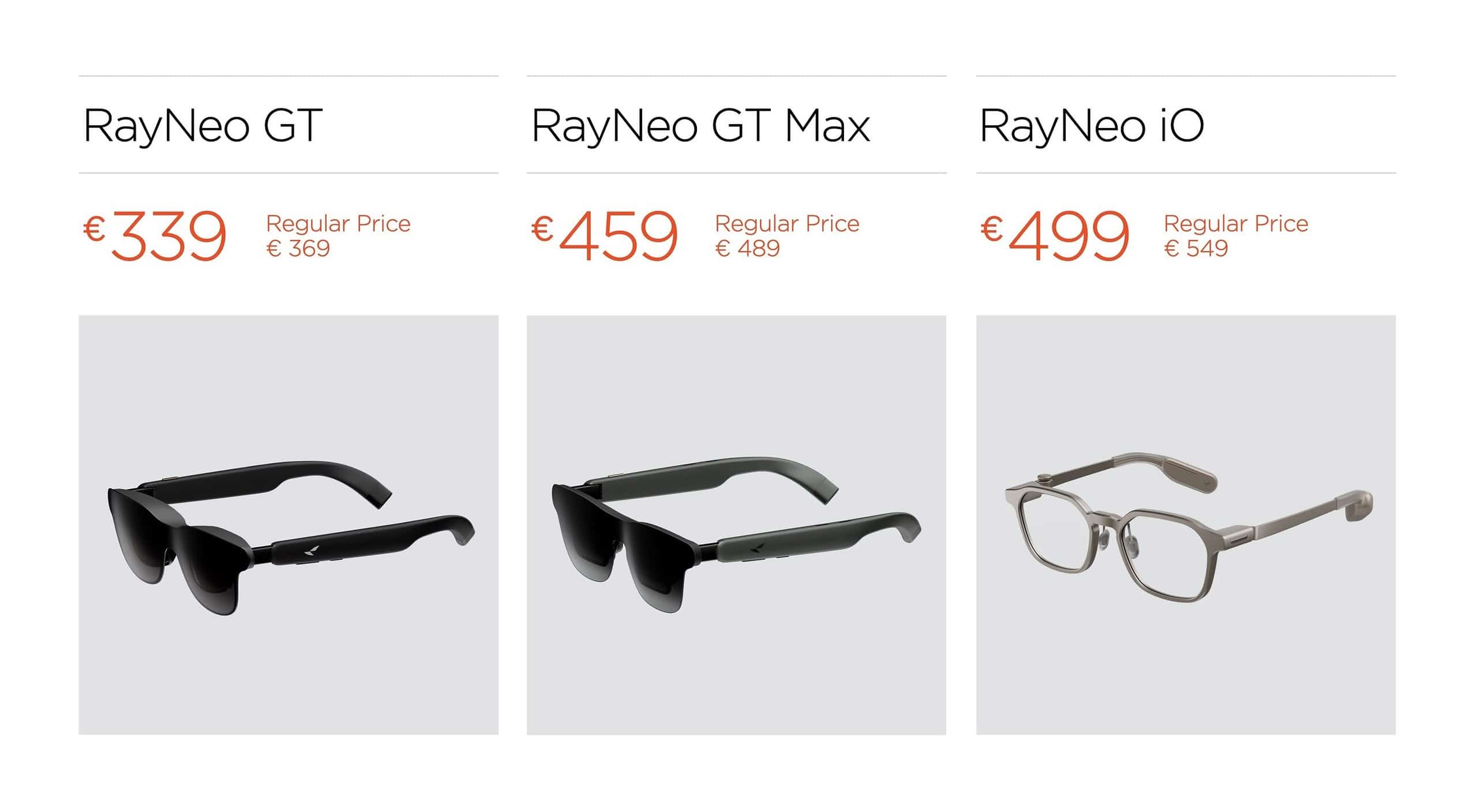 ตารางราคาแนะนำ RayNeo iO GT และ GT Max ที่ IFA 2026