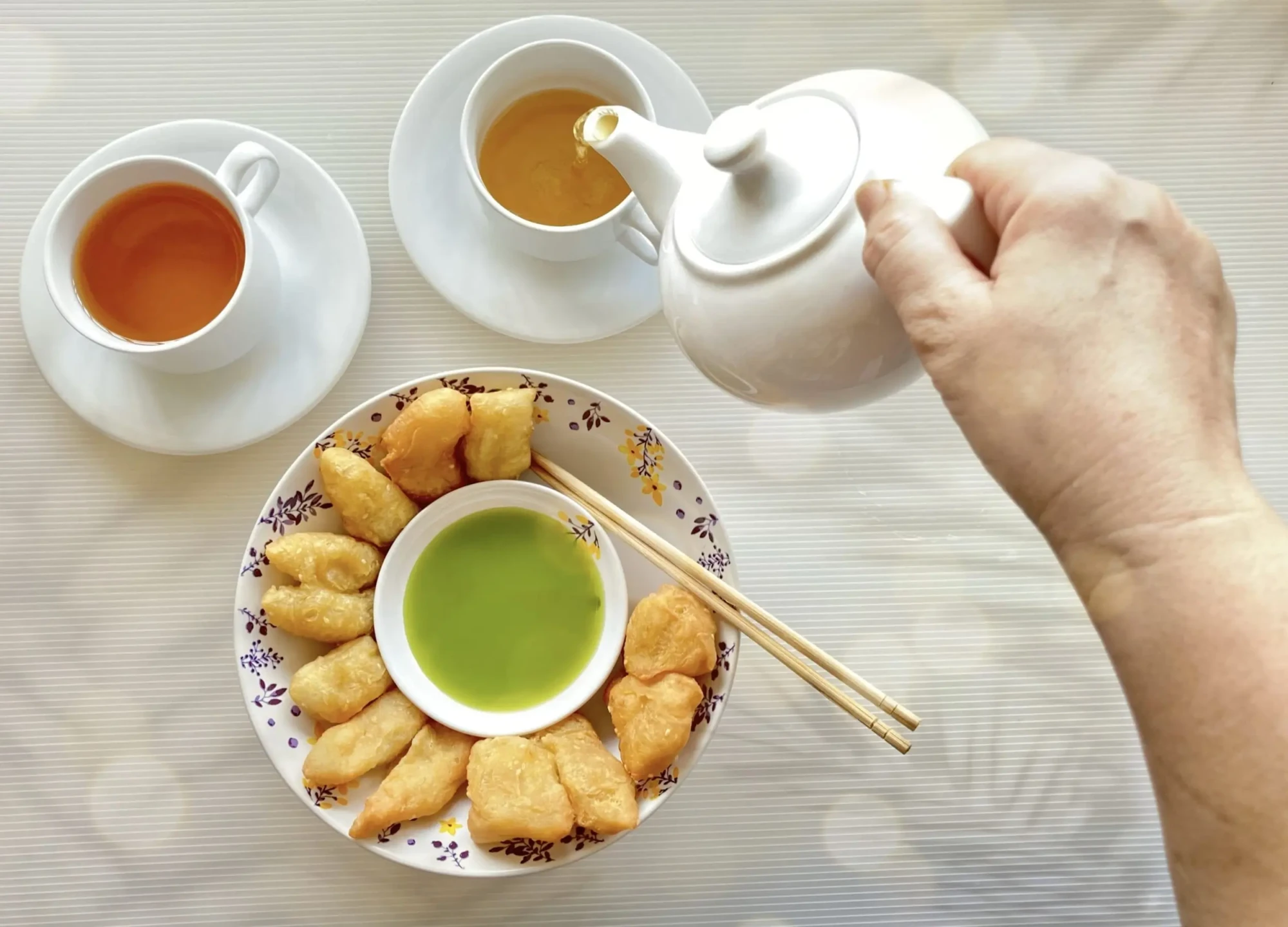Flat lay food cakoi cahkwe youtiao or patongko 2023 11 27 05 13 58 utc