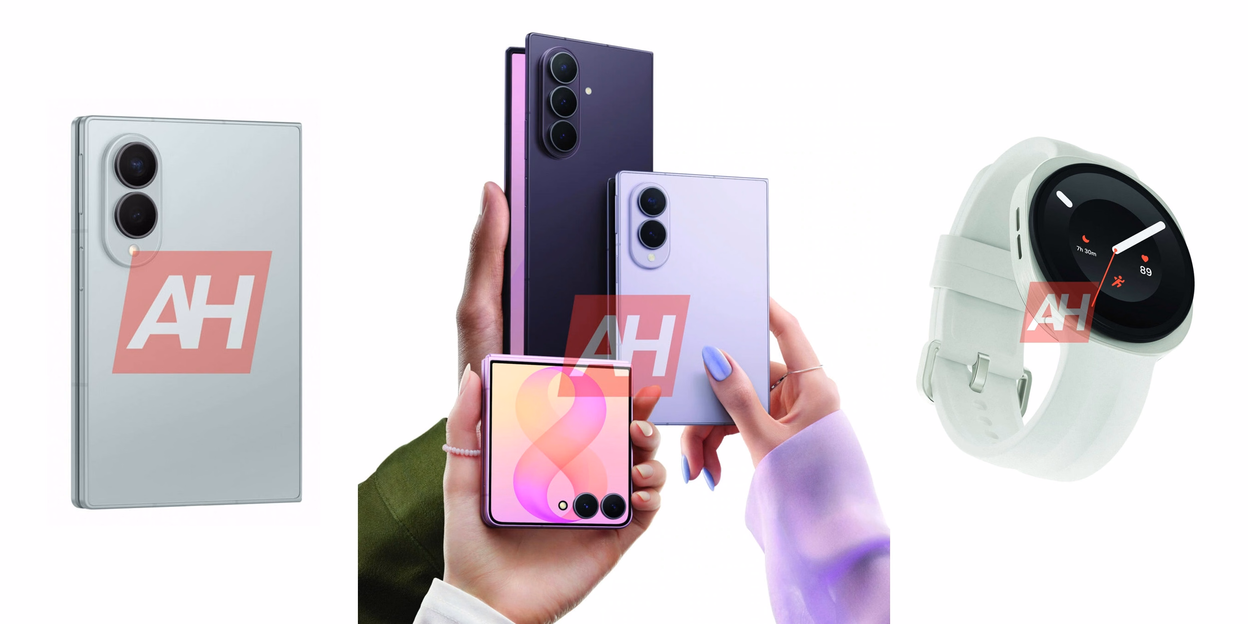 ภาพเรนเดอร์ที่หลุดออกมาของตระกูล Galaxy Z Fold 8 ทั้งรุ่นมาตรฐานและ Ultra