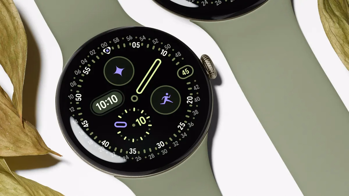 Pixel Watch 5 หน้าปัดแสดงข้อมูลสุขภาพ สาย Olive