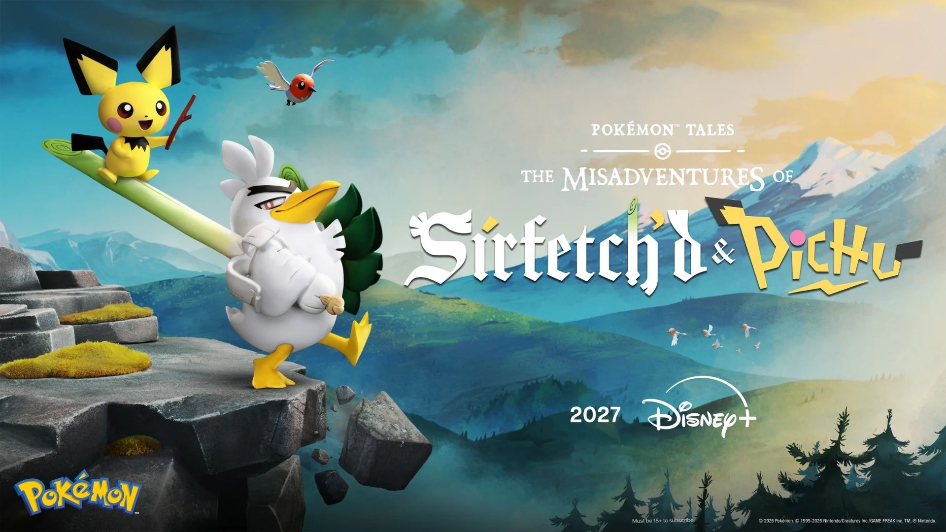 โปสเตอร์ Pokémon Tales: The Misadventures of Sirfetch'd & Pichu บน Disney+ ปี 2027
