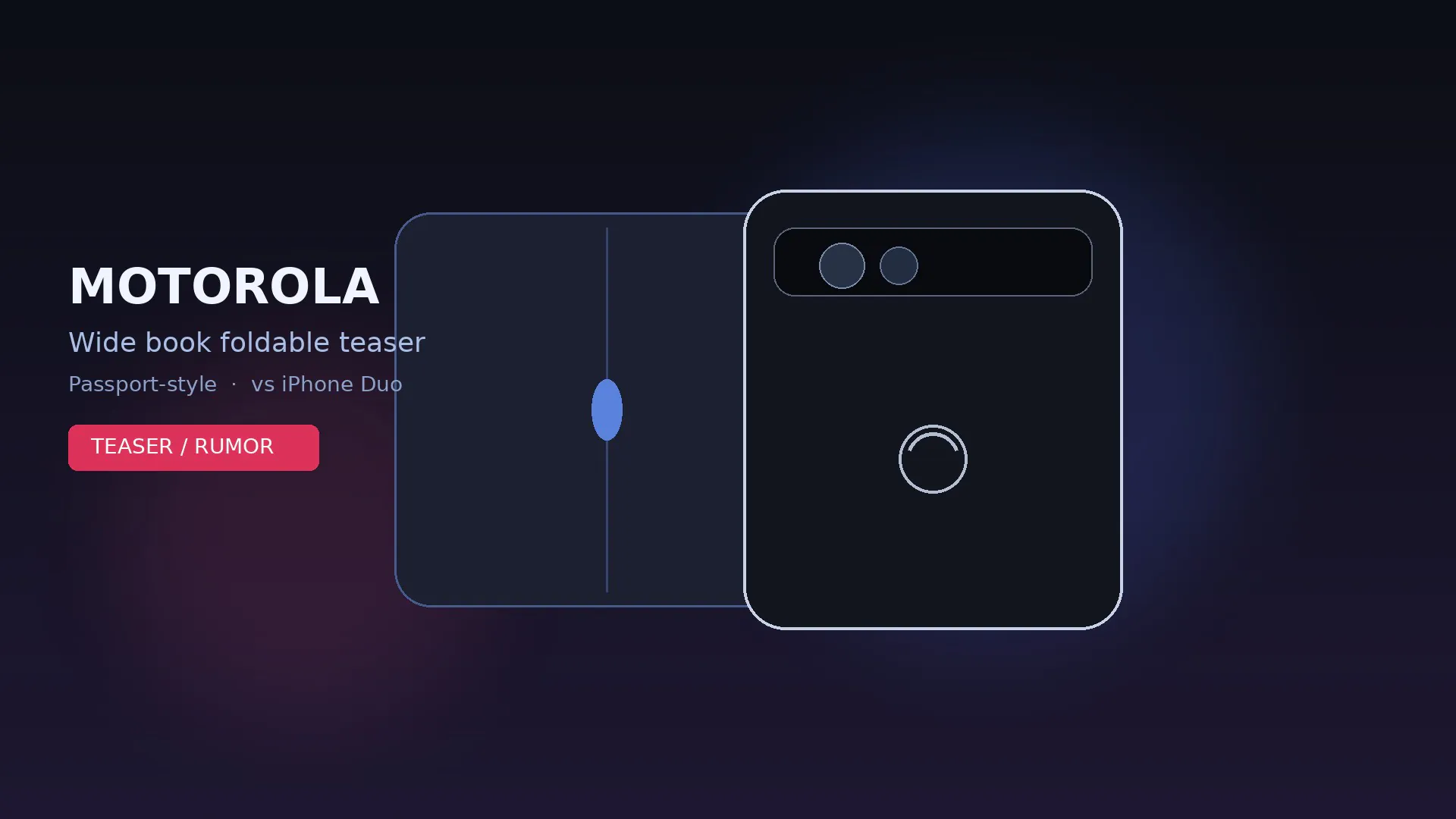 ทีเซอร์โฟลเดเบิล Motorola สัดส่วนสั้นกว้างแบบพาสปอร์ต