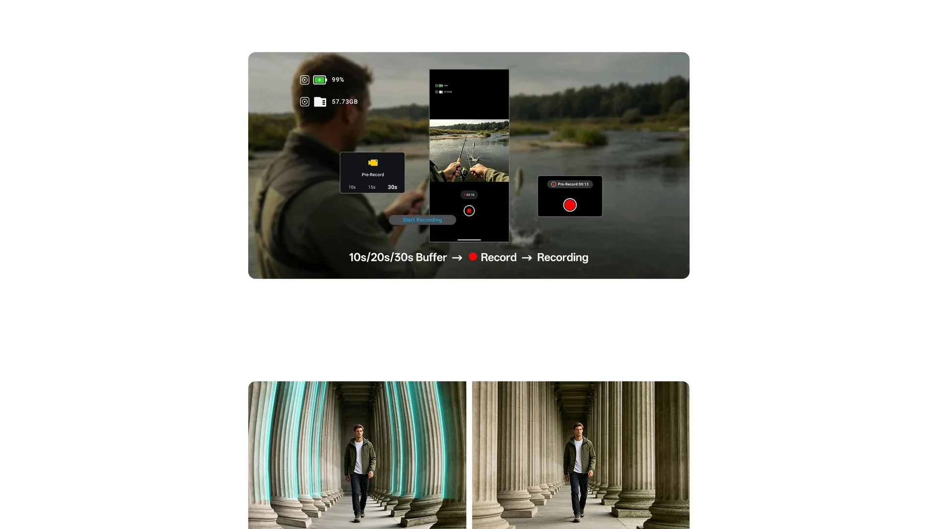 โมดูลกล้องแอ็กชันของ RugOne Xsnap 7 Pro